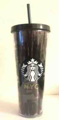 Starbucks NYC Graffiti Cold Tumbler Cup W/straw 24 Oz 2015 New York NEW - Sold on eBay Jul, 9th 2019 for $45.00