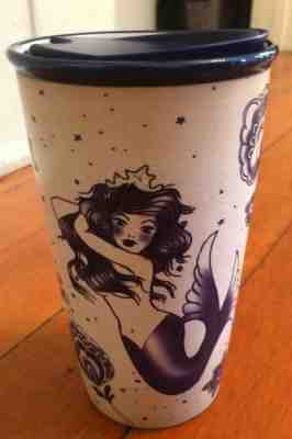 Starbucks Mermaid / Siren Tattoo 12-oz. Tumbler. Royal Blue / Purple & Beige - Sold on eBay Jul, 9th 2019 for $35.00