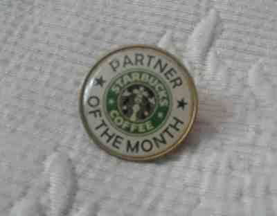 STARBUCKS COFFEE PARTNER OF THE MONTH PIN LOGO BARISTA APRON LAPEL - Sold on eBay Jul, 9th 2019 for $19.95
