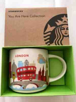 Starbucks Coffee 14oz LONDON England mug YAH YOU ARE HERE Cup w/SKU - Sold on eBay Jul, 9th 2019 for $29.95