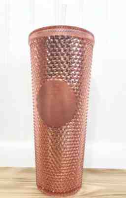 Starbucks Rose Gold Pink Crystal Iridescent Sparkling Jeweled 24oz. Tumbler 2019 - Sold on eBay Jul, 9th 2019 for $35.00