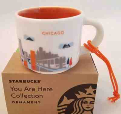 Starbucks Chicago You Are Here Ceramic Christmas ORNAMENT 2 oz NEW - Sold on eBay Jul, 9th 2019 for $16.99