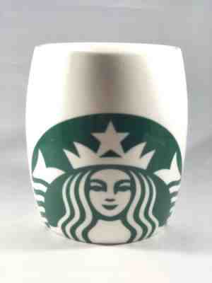 Starbucks Coffee Mug Barrel Cup Siren Logo Green and White 14 oz ceramic 2010  - Sold on eBay Jul, 9th 2019 for $15.99
