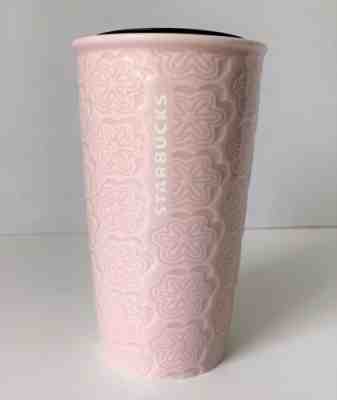 Starbucks Ceramic Travel Tumbler 10 fl oz Pink Snowflakes  - Sold on eBay Jul, 9th 2019 for $24.99