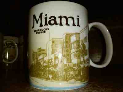Starbucks 16 ounce Coffee Mug Miami City Collectors Series 2011 - Sold on eBay Jul, 9th 2019 for $32.99
