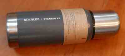 Starbucks + Stanley Grey Hammertone Insulated Thermos Thermal Bottle Steel + Cup - Sold on eBay Jul, 9th 2019 for $59.95