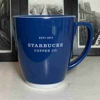 STARBUCKS COFFEE 2007 EST 1971 BLUE ABBEY MUG Ceramic Cup LARGE 18 OZ RARE EUC - Sold on eBay Jul, 8th 2019 for $23.23
