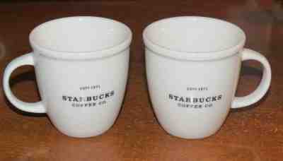 2 Starbucks Barista Cream White Dark Black Letters Small Cup for shots 2002 MINT - Sold on eBay Jul, 8th 2019 for $19.95