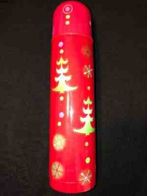 Starbucks Thermos Christmas Holiday 2006 Pylones Trees Snowflakes 17 Oz Red - Sold on eBay Jul, 8th 2019 for $15.99