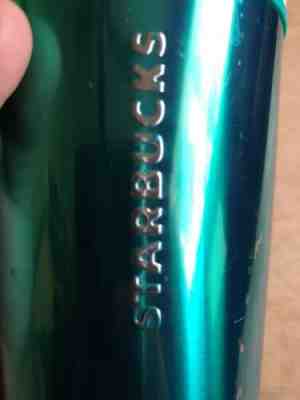 STARBUCKS 2013 Green Stainless Ceramic Insulated Travel Tumbler Mug 12oz W/LID - Sold on eBay Jul, 8th 2019 for $20.00