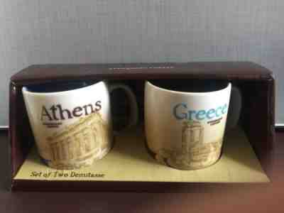 NEW Starbucks Greece & Athens Icon Mini Demitasse Mug Set of 2 w/ SKU -No Card - Sold on eBay Jul, 8th 2019 for $49.99