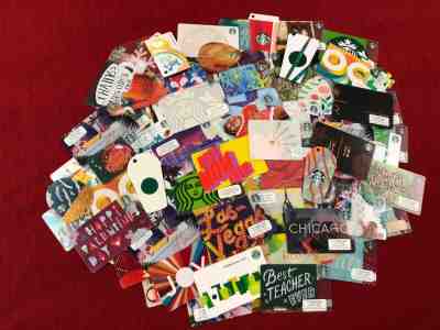 120+ STARBUCKS GIFT CARDS LOT GERMANY CHICAGO TEAVANA RESERVE OLD LOGO OOP - Sold on eBay Jul, 8th 2019 for $29.99