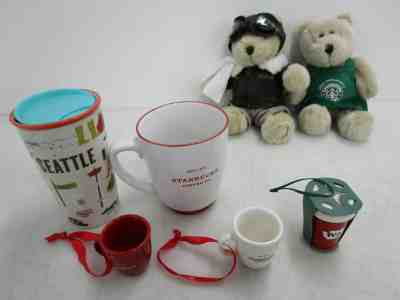 Starbucks Collector Lot Bearista Teddy Bear 16oz 12oz Mug Ornament - Sold on eBay Jul, 8th 2019 for $16.00