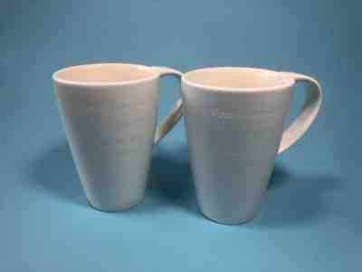 Starbucks 2013 Pair of White Mugs "Fresh Brewed Inspiration for the Day Ahead" - Sold on eBay Jul, 8th 2019 for $20.00