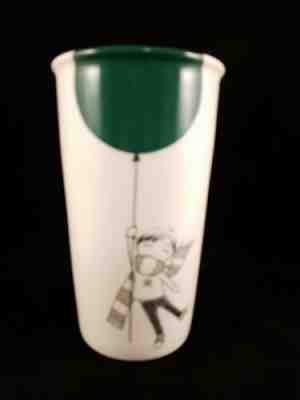 Starbucks Ceramic Travel Mug With Lid Boy With Green Dot Balloon 12 Oz 2014 - Sold on eBay Jul, 8th 2019 for $19.99