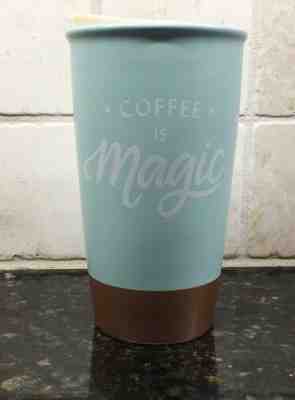 Starbucks 2018 COFFEE IS MAGIC Double Wall Ceramic Travel Mug/Tumbler 12oz LE - Sold on eBay Jul, 8th 2019 for $19.99
