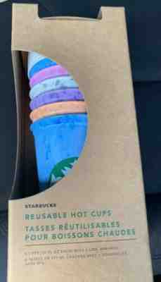 Starbucks Reusable Hot Cup Collection Pack Of 6 W/Lids 16 oz Summer 2019 RARE - Sold on eBay Jul, 8th 2019 for $19.00