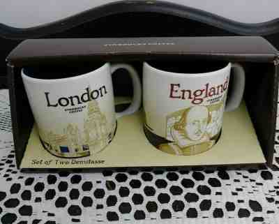 Starbucks London England Demitasse Mug Set Icon Coffee Cups 3 oz New Boxed - Sold on eBay Jul, 8th 2019 for $35.00