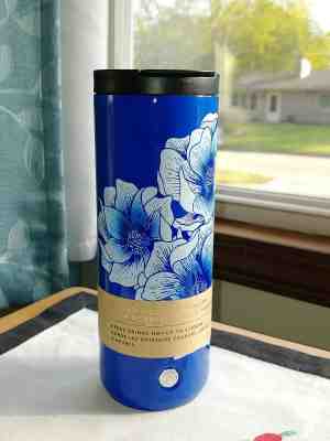 NWT Starbucks Stainless Steel Insulated Blue Floral Summer 2019 16 oz Tumbler - Sold on eBay Jul, 8th 2019 for $20.00