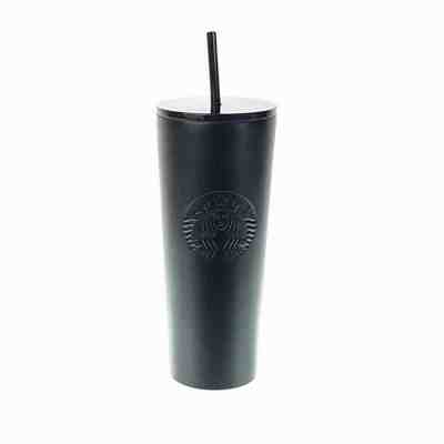Starbucks Stainless Steel 24oz Double Walled Cold Cup Tumbler Plastic Lid 2018  - Sold on eBay Jul, 8th 2019 for $29.99
