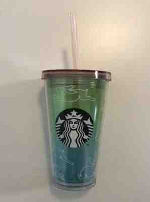 STARBUCKS 2019 COLD CUP RAINBOW BUNNY SPRING PINK BLUE GREEN TUMBLER - Sold on eBay Jul, 8th 2019 for $22.95