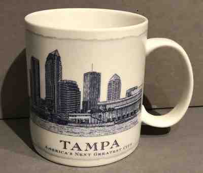 Starbucks Architect Series Collector's Coffee Mug White/Blue 18oz 2008 Tampa - Sold on eBay Jul, 8th 2019 for $19.99