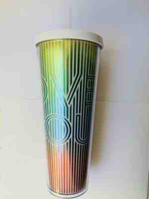Starbucks Love Amour Metallic Rainbow Venti Cold Cup Stripe Summer 2019 Pride - Sold on eBay Jul, 8th 2019 for $19.10