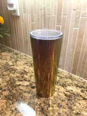 New Starbucks 2019 Summer Rainbow Iridescent Metallic Stainless Tumbler Cup 24oz - Sold on eBay Jul, 8th 2019 for $20.00