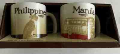 Starbucks 2008 Set of 2 Coffee Mugs Demitasse (3 fl oz) Cups Manila Philippines - Sold on eBay Jul, 8th 2019 for $22.95