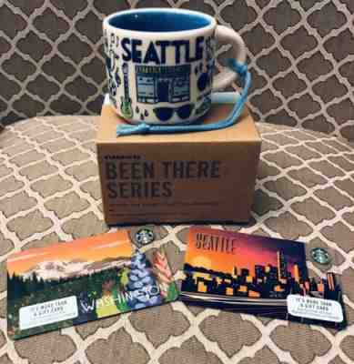 Seattle Been There Starbucks Coffee Mug Ornament NIB 2oz W/Gift Cards (2) - Sold on eBay Jul, 7th 2019 for $21.99