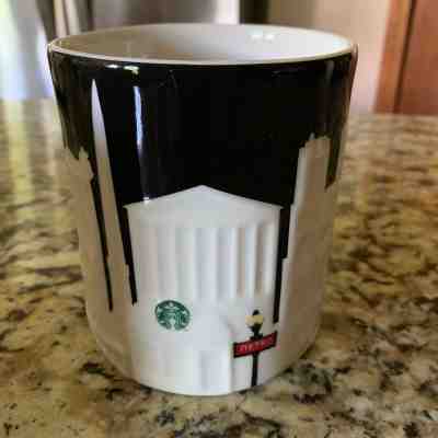 Starbucks Coffee Mug Paris Relief Black White 16 oz - Sold on eBay Jul, 7th 2019 for $35.00