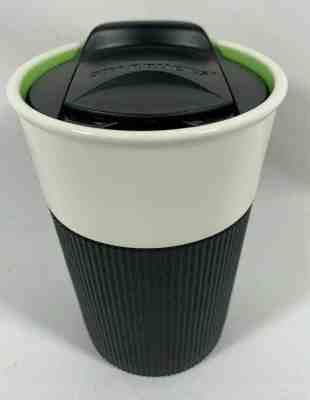 Starbucks Coffee 2012 Black Rubber Ribbed Grip Bone China Tumbler Travel Mug Cup - Sold on eBay Jul, 7th 2019 for $20.99