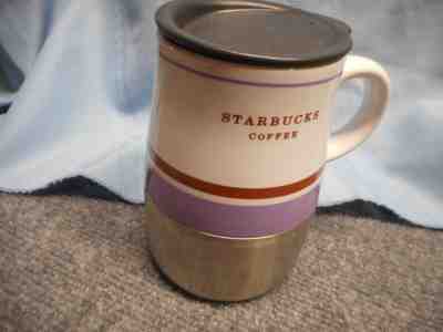STARBUCKS CLASSIC CERAMIC STAINLESS STEEL COFFEE MUG TUMBLER TRAVEL 14 OZ '06 - Sold on eBay Jul, 7th 2019 for $15.88