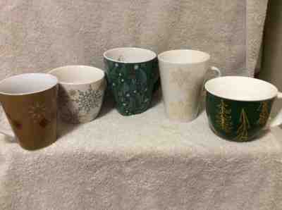 Starbucks Coffee Cup Mug Lot of 5 Christmas Holiday Winter R1 - Sold on eBay Jul, 7th 2019 for $39.99