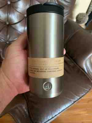 BRAND NEW Starbucks Silver Vacuum Insulated FlipTop Stainless Steel Tumbler 12oz - Sold on eBay Jul, 7th 2019 for $17.76