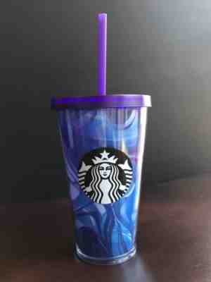 NEW NWT STARBUCKS 2014 BLUE WAVE PURPLE ACRYLIC COLD CUP TUMBLER 16 OUNCE - Sold on eBay Jul, 7th 2019 for $23.97