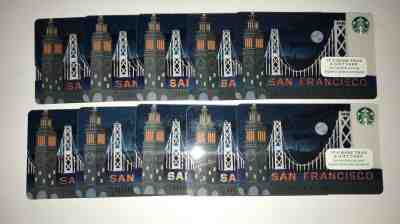 **NEW 10 PACK OF 2014 SAN FRANCISCO STARBUCKS CARDS** - Sold on eBay Jul, 7th 2019 for $17.99