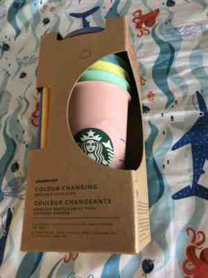 New in box Starbucks Cold Color Changing Cups, box has some writing on it - Sold on eBay Jul, 7th 2019 for $79.99
