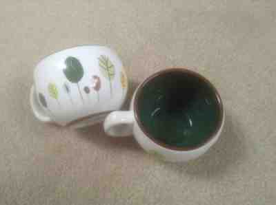 STARBUCKS 2007 LEAF LEAVES COFFEE TEA MUG CUP  Red Green Gold PAIR New Fr Ship - Sold on eBay Jul, 7th 2019 for $19.99