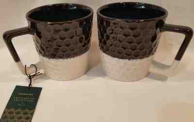 STARBUCKS - 2017 Anniversary - Blue & White SCALES CUPS / MUGS *SET of 2  - Sold on eBay Jul, 7th 2019 for $39.99