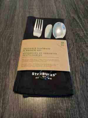Brand New! Starbucks Reusable Flatware & Napkin Set - Sold on eBay Jul, 7th 2019 for $19.99