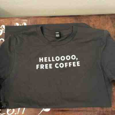 Starbucks "hello free coffee" T-shirt size M - Sold on eBay Jul, 7th 2019 for $15.00