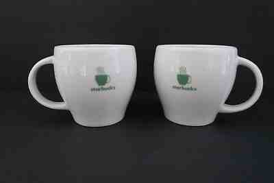 2 Starbucks Barista 2003 Green White Abbey Cappuccino Espresso Coffee Cups Mugs - Sold on eBay Jul, 7th 2019 for $19.95