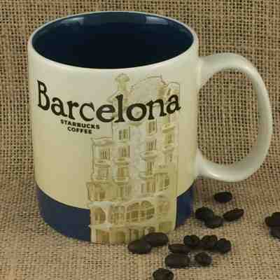 Starbucks Barcelona Icon Series Mug Cup 16oz 2013 Gaudi Casa Batlló Spain FLAW - Sold on eBay Jul, 7th 2019 for $45.00