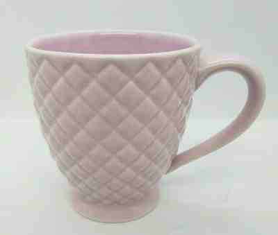 2006 Starbucks Embossed Dusty Pink Quilted Diamond 14 Oz Pedestal Footed Mug - Sold on eBay Jul, 7th 2019 for $20.99