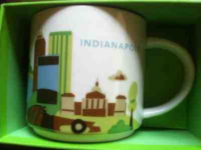 New Starbucks Indianapolis Coffee Mug YAH "You Are Here" RETIRED Collection  - Sold on eBay Jul, 7th 2019 for $25.19