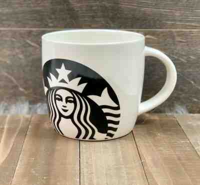 New Starbucks 14 oz Ceramic Coffee Tea Mug Cup White Black Siren Mermaid 2018 - Sold on eBay Jul, 7th 2019 for $20.99