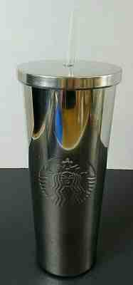 Starbuck Stainless Steel Cold Cup Tumbler with Straw ~ 24 oz ~ New - Sold on eBay Jul, 7th 2019 for $24.99