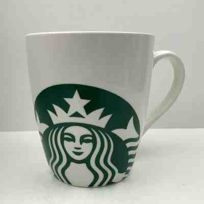 Rare Starbucks 46 oz Coffee Mug 6.5 Inches Tall Starbucks Logo Green and White - Sold on eBay Jul, 7th 2019 for $25.49
