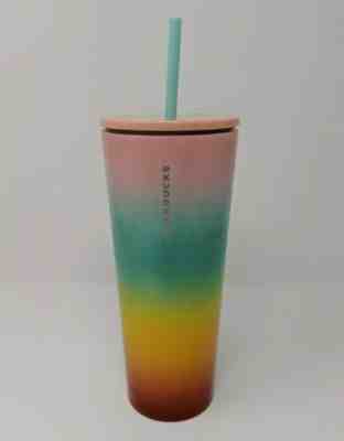 Starbucks Pride Rainbow Cold Cup Tumbler Venti 24oz Summer 2019 - Sold on eBay Jul, 7th 2019 for $38.24